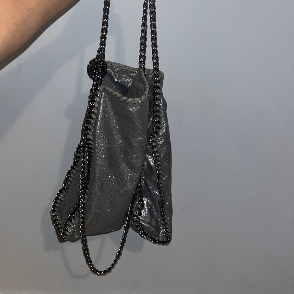 Stella Mccartney silver metallic chain bag